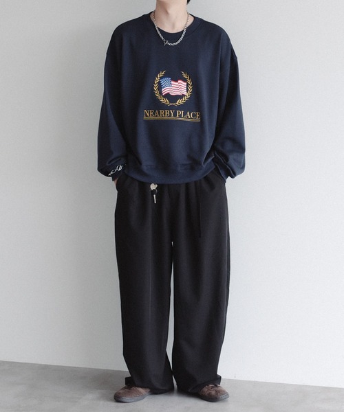 epnok（エプノック）の「アメリカンフラッグルーズスウェット（スウェット・メンズ・グレー/ブラック/ネイビー・SMALL/MEDIUM/LARGE）」の11枚目の写真