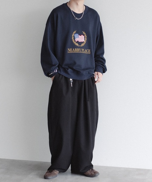 epnok（エプノック）の「アメリカンフラッグルーズスウェット（スウェット・メンズ・グレー/ブラック/ネイビー・SMALL/MEDIUM/LARGE）」の10枚目の写真