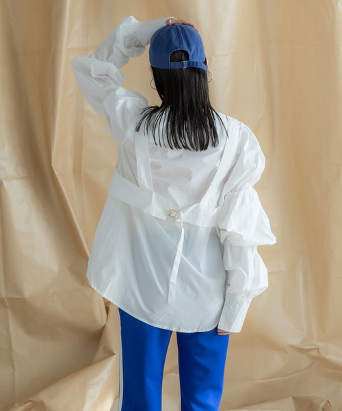 bohmal（ボマール）の「ビスチェセットパフスリーブシャツ（シャツ/ブラウス・レディース・ホワイト/ブラック・FREE）」の7枚目の写真