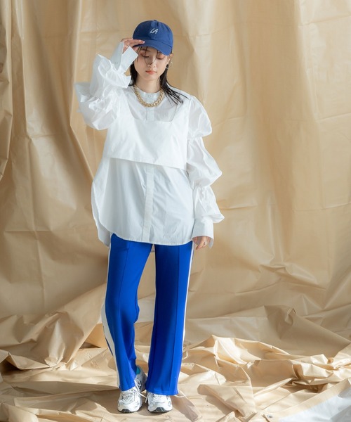 bohmal（ボマール）の「ビスチェセットパフスリーブシャツ（シャツ/ブラウス・レディース・ホワイト/ブラック・FREE）」の12枚目の写真