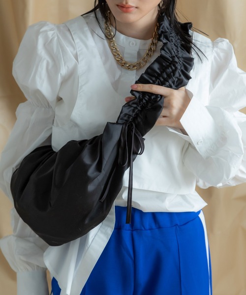 bohmal（ボマール）の「ビスチェセットパフスリーブシャツ（シャツ/ブラウス・レディース・ホワイト/ブラック・FREE）」の11枚目の写真