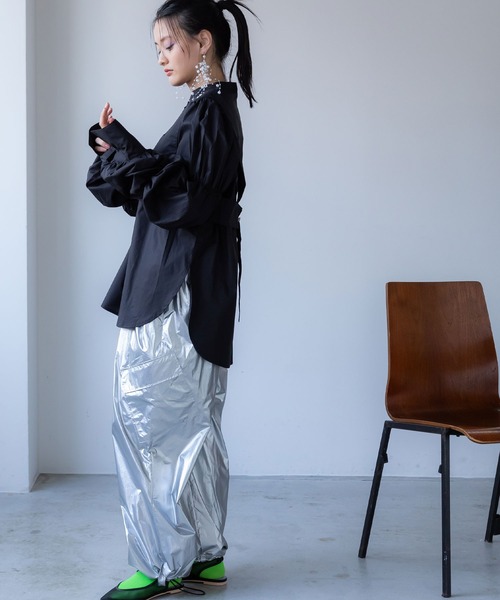 bohmal（ボマール）の「ビスチェセットパフスリーブシャツ（シャツ/ブラウス・レディース・ホワイト/ブラック・FREE）」の16枚目の写真