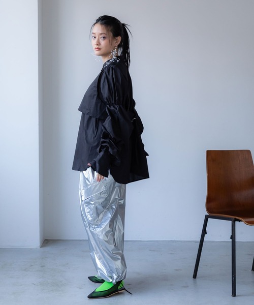 bohmal（ボマール）の「ビスチェセットパフスリーブシャツ（シャツ/ブラウス・レディース・ホワイト/ブラック・FREE）」の18枚目の写真