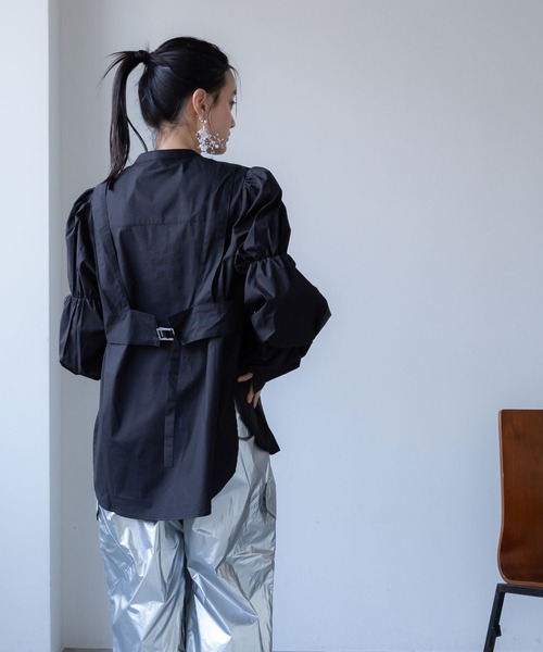 bohmal（ボマール）の「ビスチェセットパフスリーブシャツ（シャツ/ブラウス・レディース・ホワイト/ブラック・FREE）」の17枚目の写真