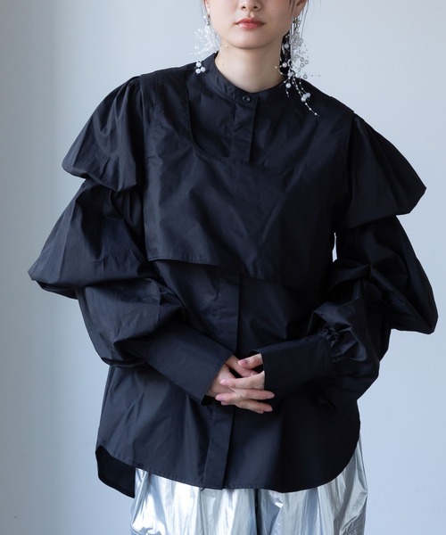 bohmal（ボマール）の「ビスチェセットパフスリーブシャツ（シャツ/ブラウス・レディース・ホワイト/ブラック・FREE）」の19枚目の写真