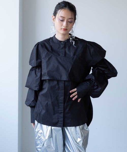 bohmal（ボマール）の「ビスチェセットパフスリーブシャツ（シャツ/ブラウス・レディース・ホワイト/ブラック・FREE）」の21枚目の写真