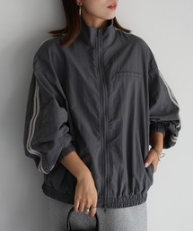 Riberry | 配色ダブルジップナイロントラックジャケット(ブルゾン)