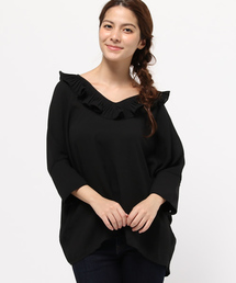 mystic | 【mystic】衿フリルVプルオーバー(シャツ/ブラウス)