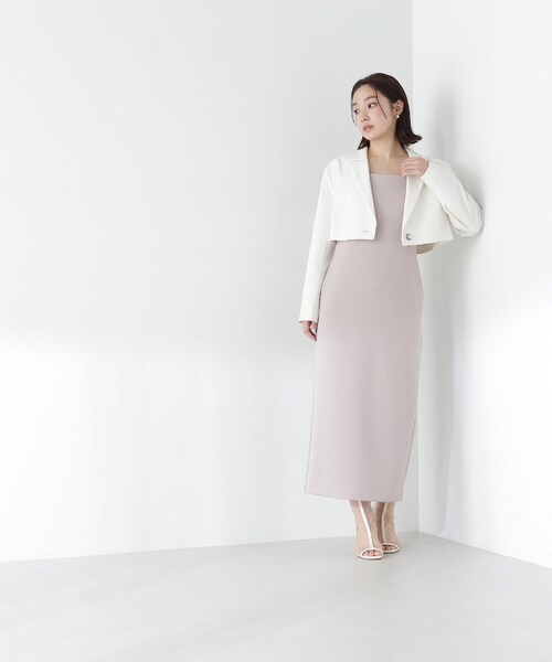 NATURAL BEAUTY BASIC(ナチュラルビューティーベーシック)の「◇シングルテーラーショートジャケット(テーラードジャケット・レディース・グレー/オフホワイト・FREE)」の13枚目の写真