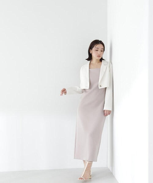 NATURAL BEAUTY BASIC(ナチュラルビューティーベーシック)の「◇シングルテーラーショートジャケット(テーラードジャケット・レディース・グレー/オフホワイト・FREE)」の15枚目の写真