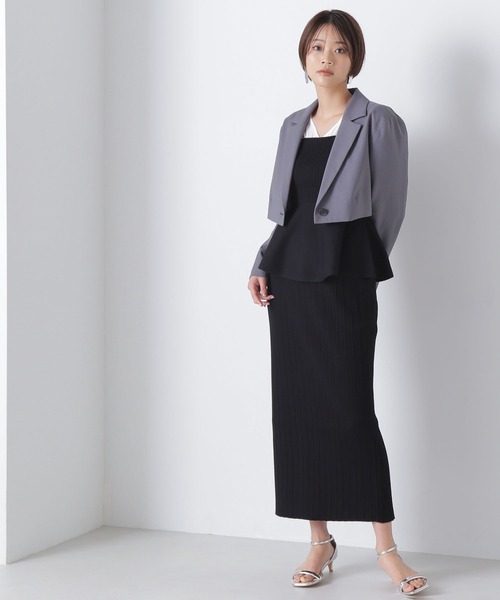 NATURAL BEAUTY BASIC(ナチュラルビューティーベーシック)の「◇シングルテーラーショートジャケット(テーラードジャケット・レディース・グレー/オフホワイト・FREE)」の20枚目の写真
