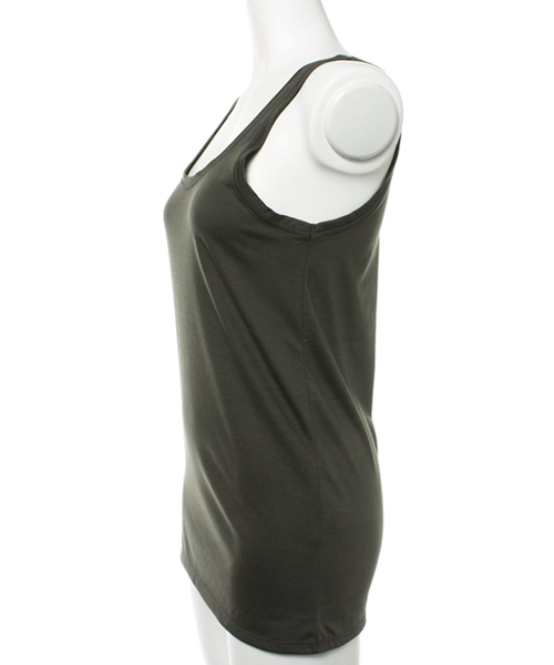 AZUL by moussy（アズールバイマウジー）の「TC天竺タンク（タンクトップ・レディース・ホワイト系その他/オフホワイト/ブラック系その他/カーキ系/ブラック/ブラックミックス・MEDIUM/SMALL/LARGE/X-LARGE）」の7枚目の写真