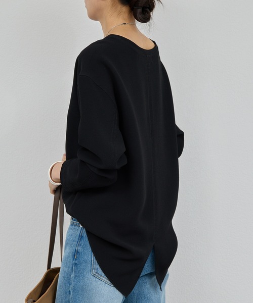 累計販売13,000枚以上！】バックスリットブラウスT（シャツ
