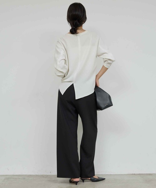 2025 ガリャルダガランテ　1,7万円　バックスリットブラウスT ホワイト GALLARDAGALANTE(ガリャルダガランテ)｜バックスリットブラウスT