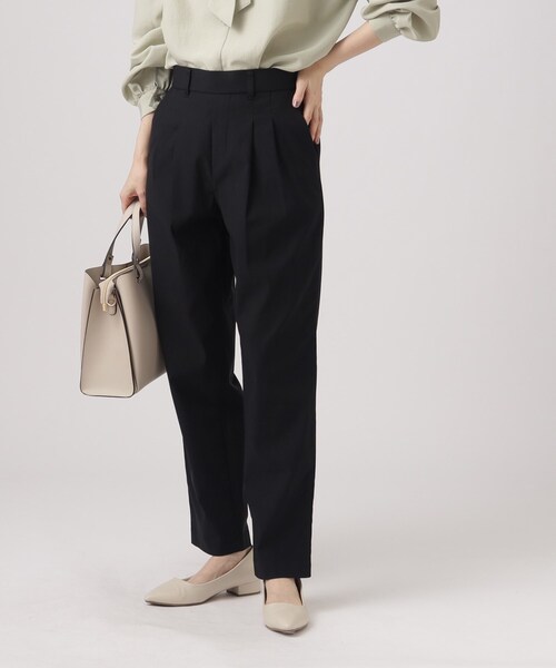 DRESKIP（ドレスキップ）の「◆【洗える】オフィスカジュアルにも モッツァレラストレッチ テーパードパンツ（その他パンツ・レディース・ブラック/ライトグレー/グリーン系・02/03/04）」の8枚目の写真