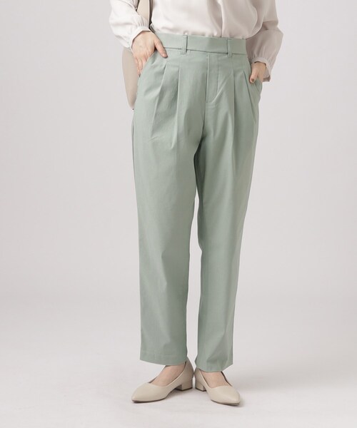 DRESKIP（ドレスキップ）の「◆【洗える】オフィスカジュアルにも モッツァレラストレッチ テーパードパンツ（その他パンツ・レディース・ブラック/ライトグレー/グリーン系・02/03/04）」の12枚目の写真