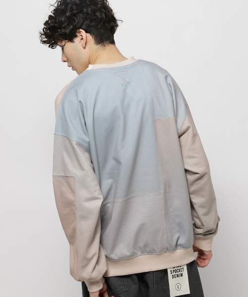 UNSTUDIED（アンスタディード）の「[UNSTUDIED]グラデブロッキングプルオーバー（Tシャツ/カットソー・メンズ・アイボリー/ブルー・LARGE/MEDIUM）」の18枚目の写真