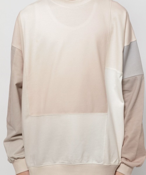 UNSTUDIED（アンスタディード）の「[UNSTUDIED]グラデブロッキングプルオーバー（Tシャツ/カットソー・メンズ・アイボリー/ブルー・LARGE/MEDIUM）」の5枚目の写真