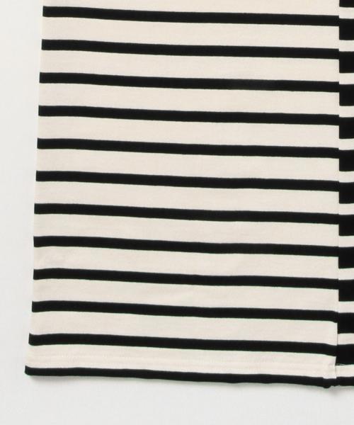 Ray BEAMS(レイビームス)の「Ray BEAMS / ボーダー アシメ キリカエ ワンピース(ワンピース・レディース・オフホワイト/ベージュ・ONE SIZE)」の7枚目の写真