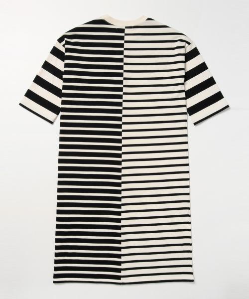 Ray BEAMS(レイビームス)の「Ray BEAMS / ボーダー アシメ キリカエ ワンピース(ワンピース・レディース・オフホワイト/ベージュ・ONE SIZE)」の8枚目の写真