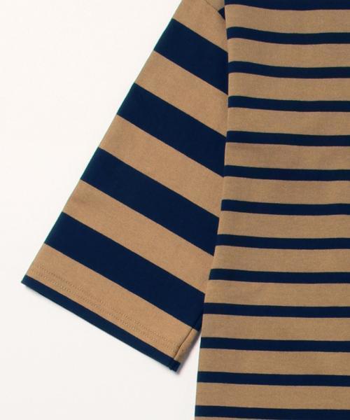 Ray BEAMS(レイビームス)の「Ray BEAMS / ボーダー アシメ キリカエ ワンピース(ワンピース・レディース・オフホワイト/ベージュ・ONE SIZE)」の10枚目の写真