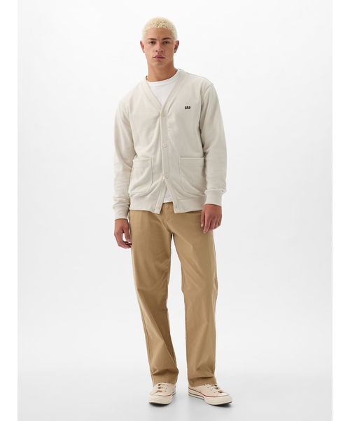 GAP（ギャップ）の「ヴィンテージソフト GAPロゴ カーディガン(ユニセックス)（カーディガン/ボレロ・メンズ・ベージュ/ネイビー/ライトグレー・S/M/L/XL/XS）」の7枚目の写真