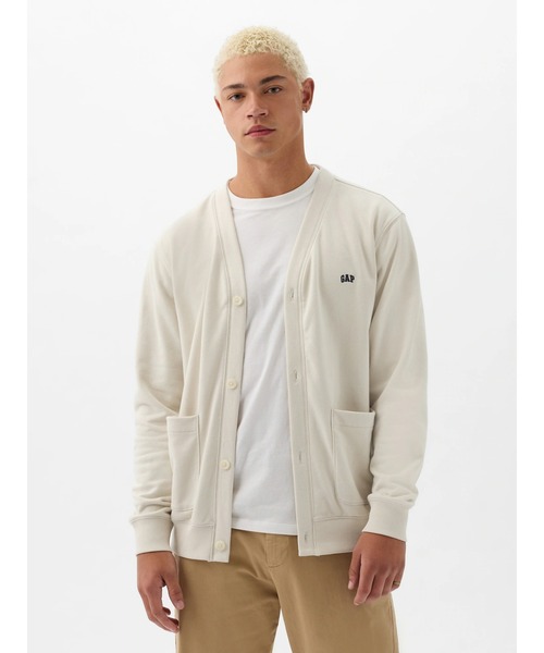 GAP（ギャップ）の「ヴィンテージソフト GAPロゴ カーディガン(ユニセックス)（カーディガン/ボレロ・メンズ・ベージュ/ネイビー/ライトグレー・S/M/L/XL/XS）」の14枚目の写真
