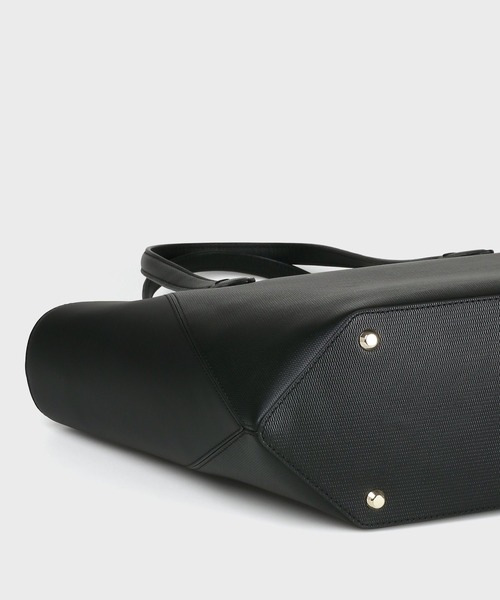美品✨ポールスミス トートバッグ レザー  ナイロン 黒色 内側紫色 A4収納 Paul Smith ポールスミス トートバッグ a4 大きめ ファスナー