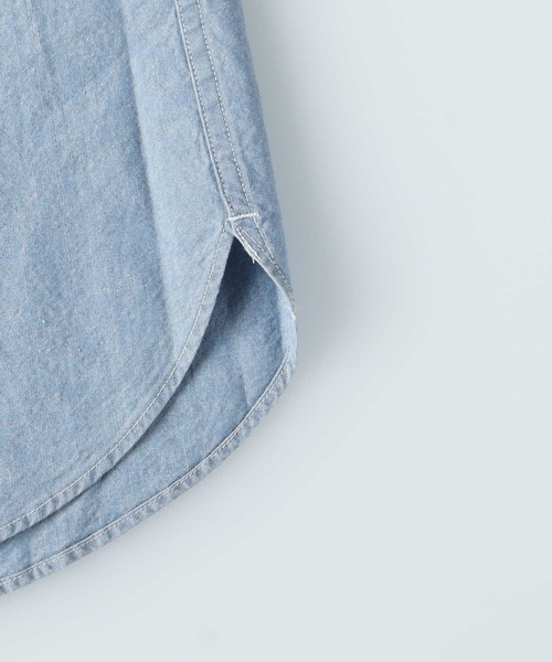 Lee（リー）の「【Lee】別注マリンシャンブレーシャツ（シャツ/ブラウス・メンズ・ライトインディゴブルー・M/L/XL）」の10枚目の写真