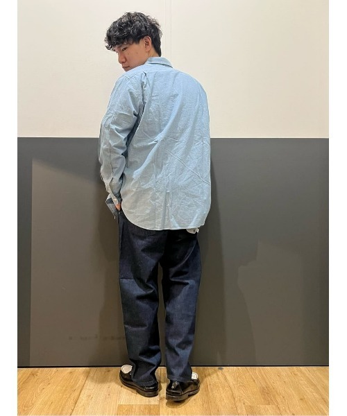 Lee（リー）の「【Lee】別注マリンシャンブレーシャツ（シャツ/ブラウス・メンズ・ライトインディゴブルー・M/L/XL）」の14枚目の写真