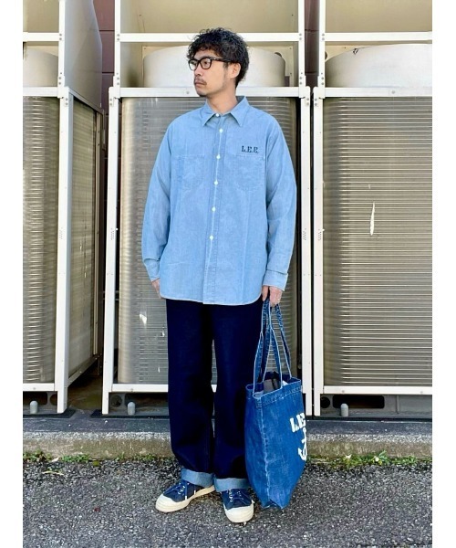 Lee（リー）の「【Lee】別注マリンシャンブレーシャツ（シャツ/ブラウス・メンズ・ライトインディゴブルー・M/L/XL）」の15枚目の写真