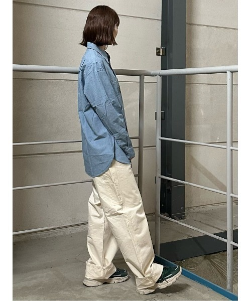 Lee（リー）の「【Lee】別注マリンシャンブレーシャツ（シャツ/ブラウス・メンズ・ライトインディゴブルー・M/L/XL）」の19枚目の写真