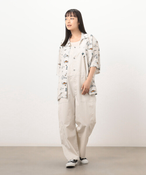 Purple&Yellow(パープルアンドイエロー)の「ツイル オーバーオール(サロペット/オーバーオール・メンズ・アイボリー/ブラック・SMALL/LARGE/MEDIUM)」の6枚目の写真