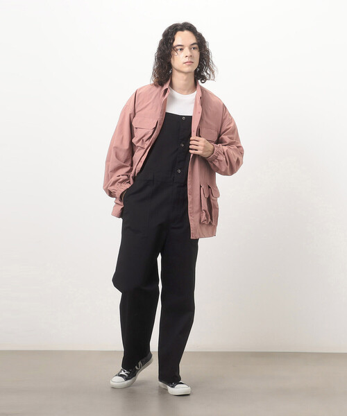 Purple&Yellow(パープルアンドイエロー)の「ツイル オーバーオール(サロペット/オーバーオール・メンズ・アイボリー/ブラック・SMALL/LARGE/MEDIUM)」の7枚目の写真