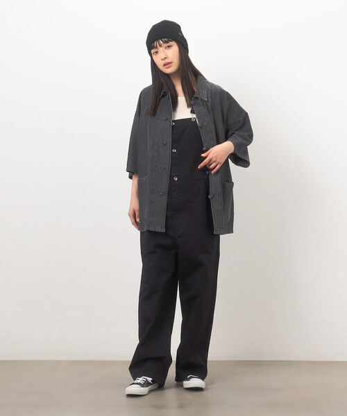 Purple&Yellow(パープルアンドイエロー)の「ツイル オーバーオール(サロペット/オーバーオール・メンズ・アイボリー/ブラック・SMALL/LARGE/MEDIUM)」の16枚目の写真