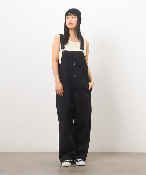 Purple&Yellow(パープルアンドイエロー)の「ツイル オーバーオール(サロペット/オーバーオール・メンズ・アイボリー/ブラック・SMALL/LARGE/MEDIUM)」の18枚目の写真