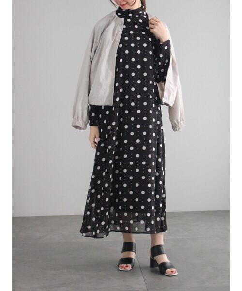 Te chichi（テチチ）の「ノーカラータックギャザーブルゾン（ブルゾン・レディース・グレー/カーキ/ブラック・F）」の10枚目の写真