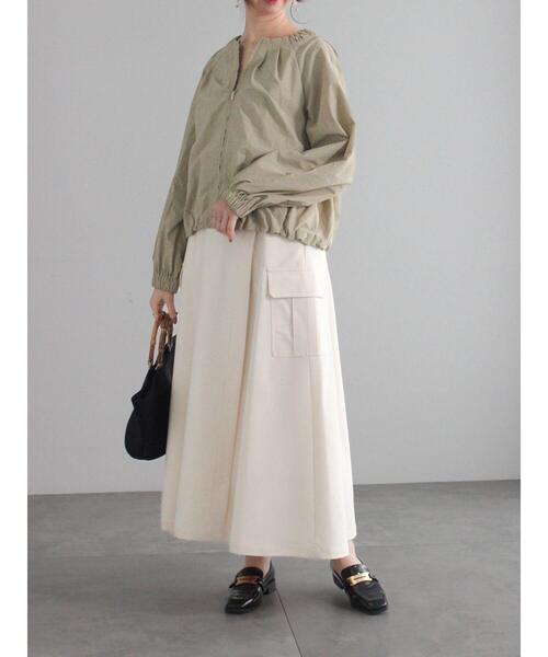 Te chichi（テチチ）の「ノーカラータックギャザーブルゾン（ブルゾン・レディース・グレー/カーキ/ブラック・F）」の7枚目の写真