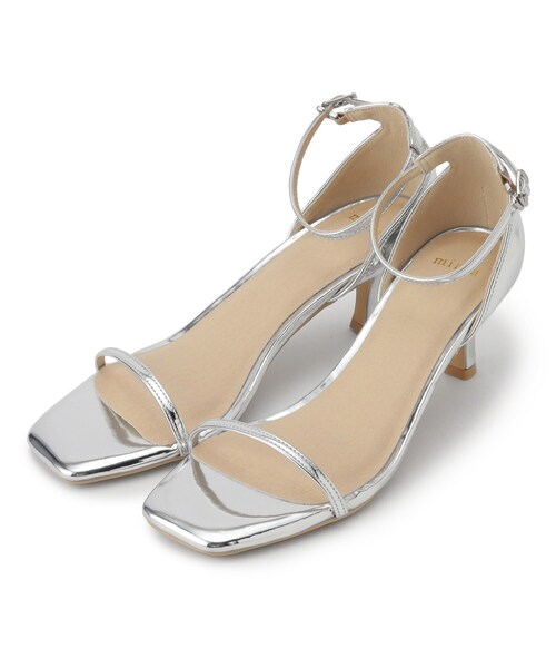 couture brooch（クチュールブローチ）の「◆メタリックヒールサンダル（サンダル・レディース・ブラック/ゴールド/シルバー・35/45）」の3枚目の写真