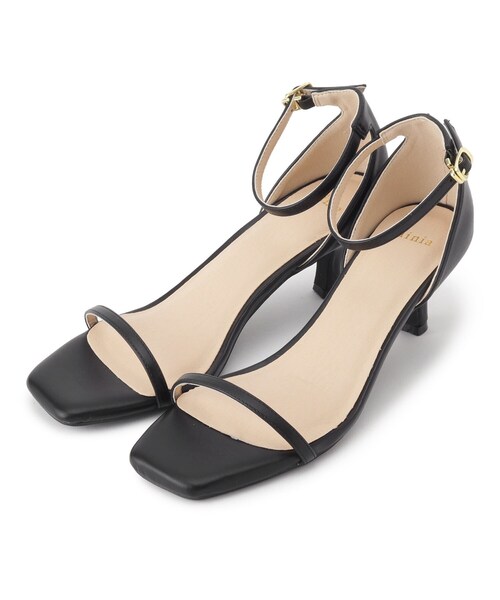 couture brooch（クチュールブローチ）の「◆メタリックヒールサンダル（サンダル・レディース・ブラック/ゴールド/シルバー・35/45）」の2枚目の写真