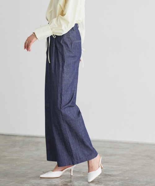 タックデザインワイドパンツ（スラックス）｜Pierrot（ピエロ