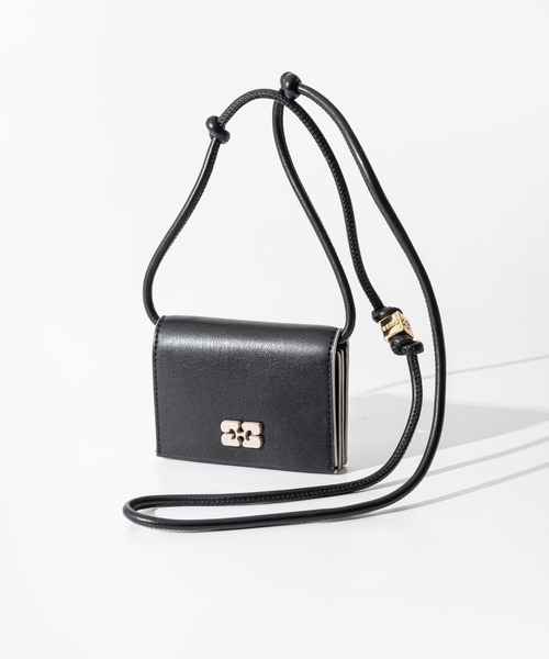 GANNI(ガニー)の「GANNI Ganni Bou Wallet On Strap ガニー ストラップ付 財布(財布・レディース・ブラック・FREE)」の4枚目の写真