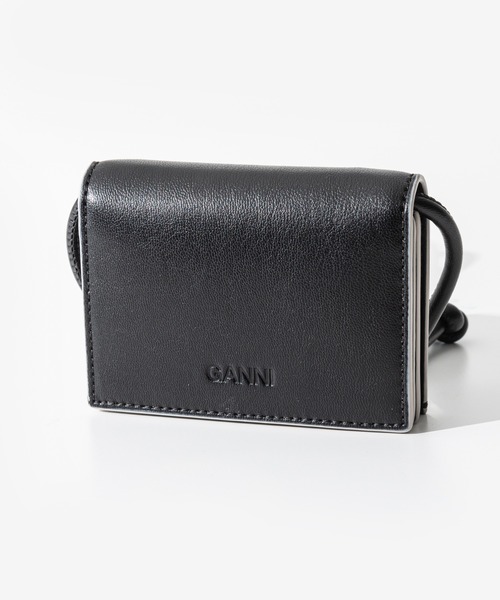 セール】GANNI Ganni Bou Wallet On Strap ガニー ストラップ付
