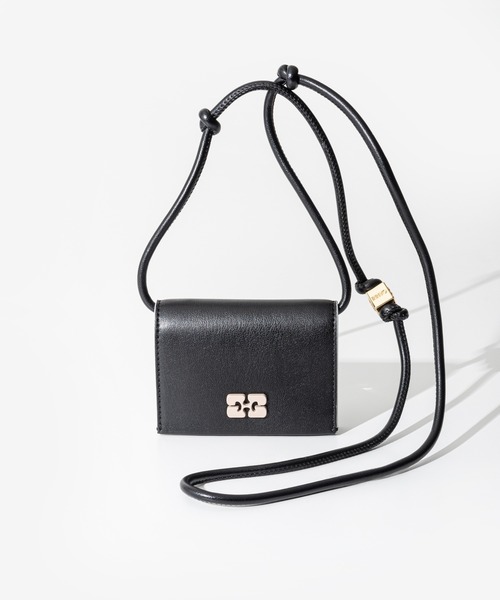 GANNI(ガニー)の「GANNI Ganni Bou Wallet On Strap ガニー ストラップ付 財布(財布・レディース・ブラック・FREE)」の2枚目の写真
