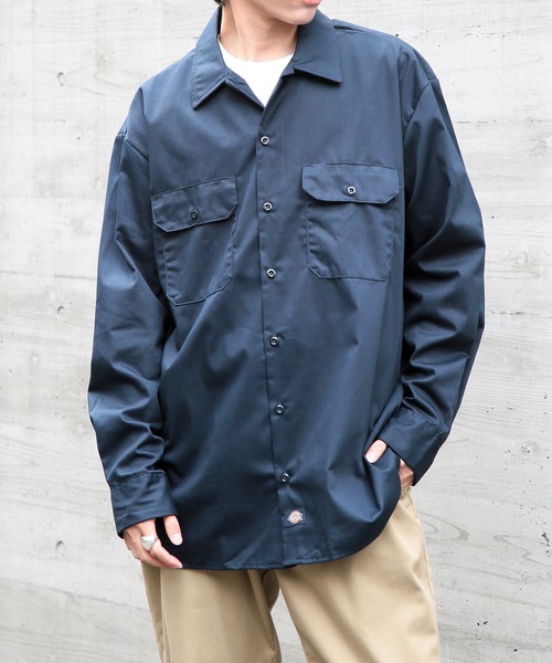 Dickies(ディッキーズ)の「【Dickies】SHIRTS LSFQ 長袖シャツ /574(シャツ/ブラウス・メンズ・ダークグリーン/ブラック/ネイビー/ブラウン/グリーン/ベージュ系その他2/ライトグレー/ベージュ・S/M/L/XL/XXL)」の8枚目の写真