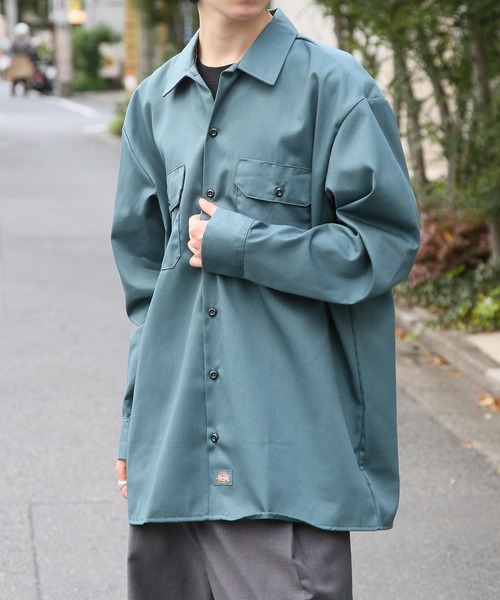 Dickies(ディッキーズ)の「【Dickies】SHIRTS LSFQ 長袖シャツ /574(シャツ/ブラウス・メンズ・ダークグリーン/ブラック/ネイビー/ブラウン/グリーン/ベージュ系その他2/ライトグレー/ベージュ・S/M/L/XL/XXL)」の7枚目の写真