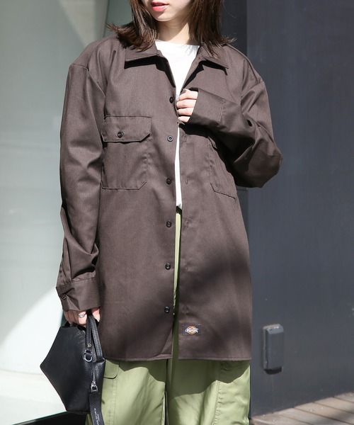 Dickies(ディッキーズ)の「【Dickies】SHIRTS LSFQ 長袖シャツ /574(シャツ/ブラウス・メンズ・ダークグリーン/ブラック/ネイビー/ブラウン/グリーン/ベージュ系その他2/ライトグレー/ベージュ・S/M/L/XL/XXL)」の14枚目の写真