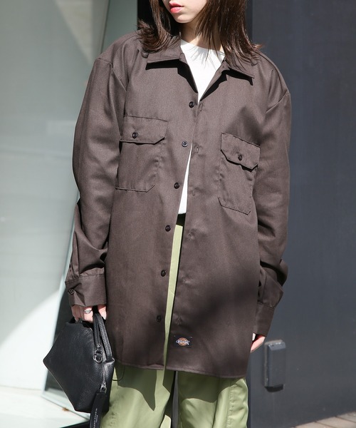 Dickies(ディッキーズ)の「【Dickies】SHIRTS LSFQ 長袖シャツ /574(シャツ/ブラウス・メンズ・ダークグリーン/ブラック/ネイビー/ブラウン/グリーン/ベージュ系その他2/ライトグレー/ベージュ・S/M/L/XL/XXL)」の15枚目の写真