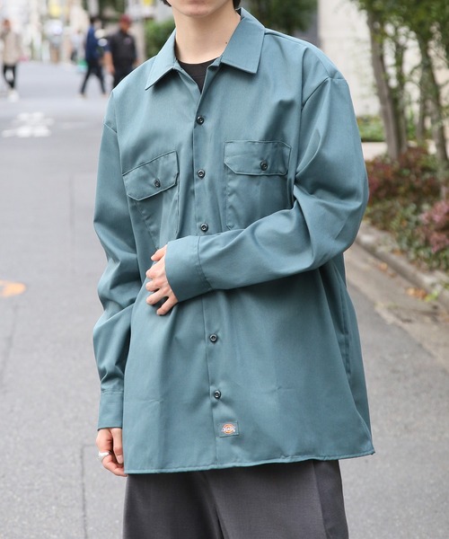 Dickies(ディッキーズ)の「【Dickies】SHIRTS LSFQ 長袖シャツ /574(シャツ/ブラウス・メンズ・ダークグリーン/ブラック/ネイビー/ブラウン/グリーン/ベージュ系その他2/ライトグレー/ベージュ・S/M/L/XL/XXL)」の22枚目の写真