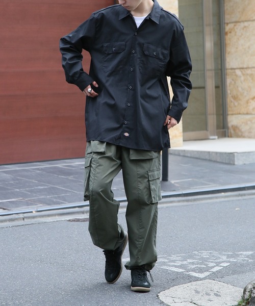 Dickies(ディッキーズ)の「【Dickies】SHIRTS LSFQ 長袖シャツ /574(シャツ/ブラウス・メンズ・ダークグリーン/ブラック/ネイビー/ブラウン/グリーン/ベージュ系その他2/ライトグレー/ベージュ・S/M/L/XL/XXL)」の20枚目の写真